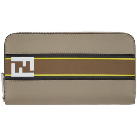 fendi taupe wallet|Fendi leather handbags.